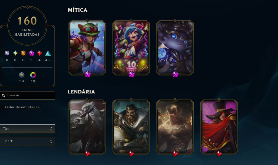 LEAGUE OF LEGENDS 100% SEGURA 160 SKINS NIVEL 423 FULL CHAMP BRONZE