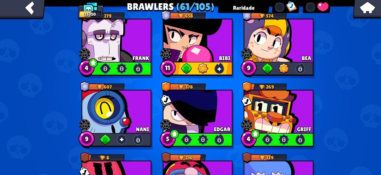 Conta brawl stars com skins mais raras do jogo