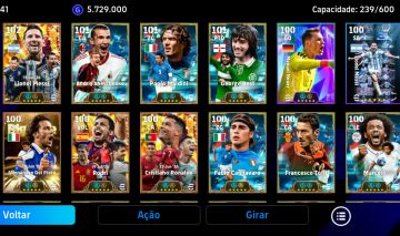 Conta eFootball TOP Endgame | Maldini, CR7 e Messi,del piero + Épicos e Big Time