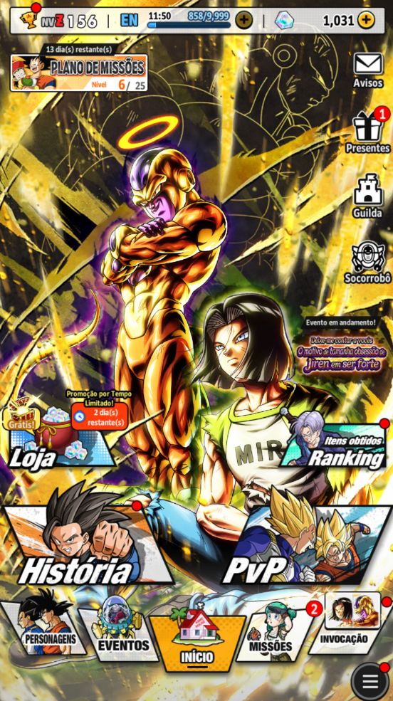 DRAGON BALL LEGENDS LEGEND ANDROID 17 GOLDEN FREEZA + LFS