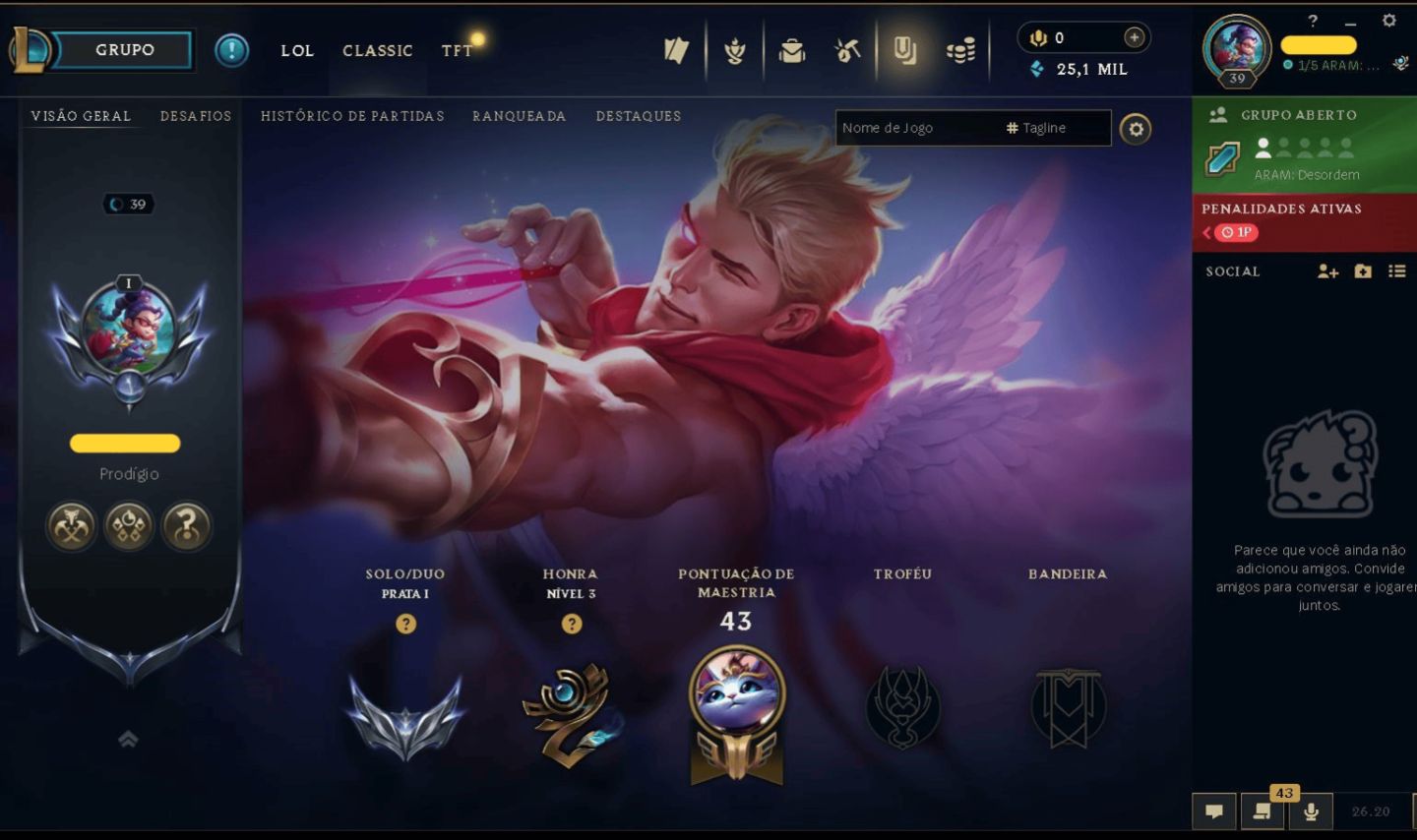(PROMOÇÃO) CONTA SMURF - PRATA 1 - 25,1K EA - SKINS - FULL ACESSO