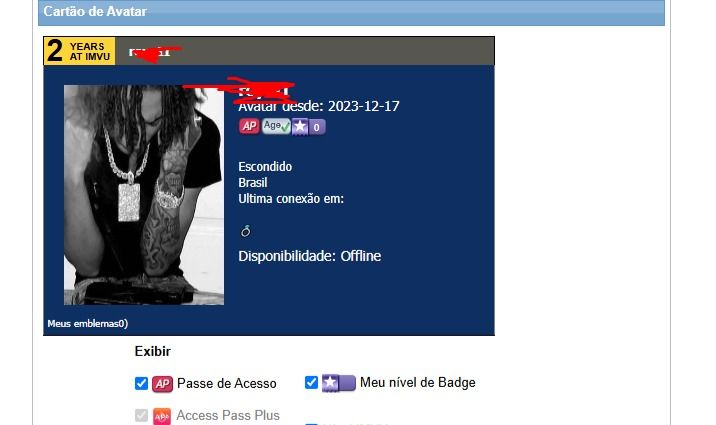 Conta imvu unissex ap e age