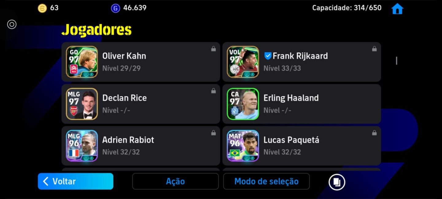 CONTA eFootball TOP | ELENCO DE RESPEITO
