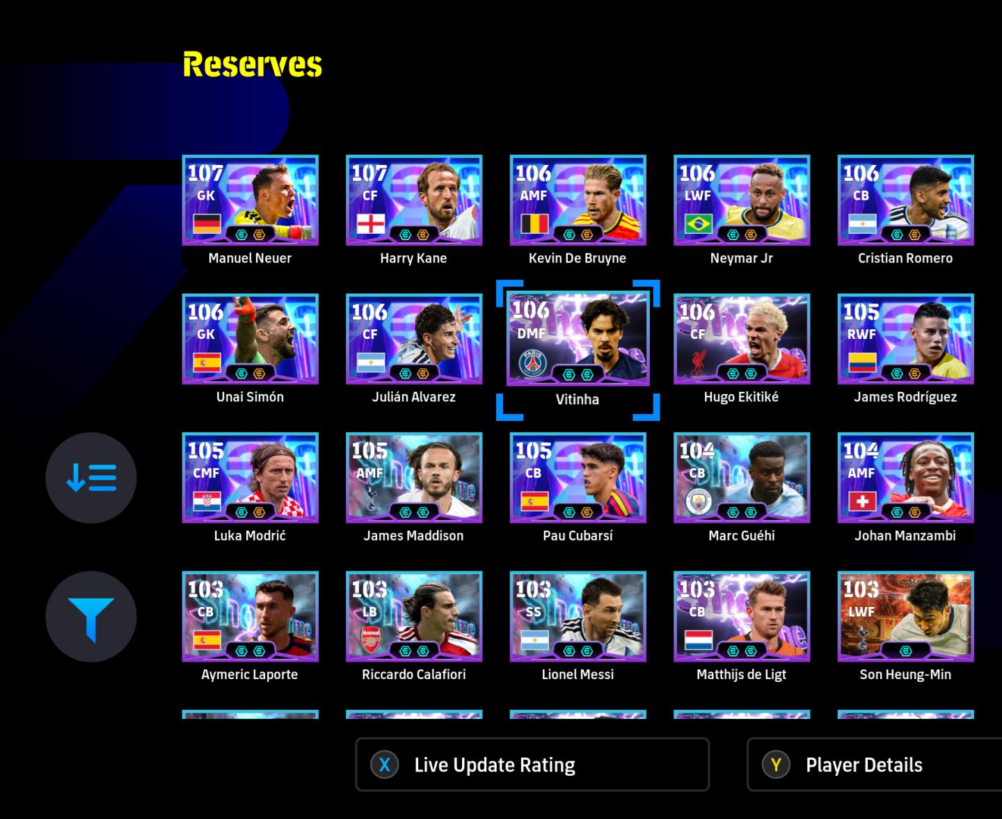 Conta Efootball Xbox / Pc Microsoft - 3352- 22 BigTime +102 Épicos + 47 ShowTime