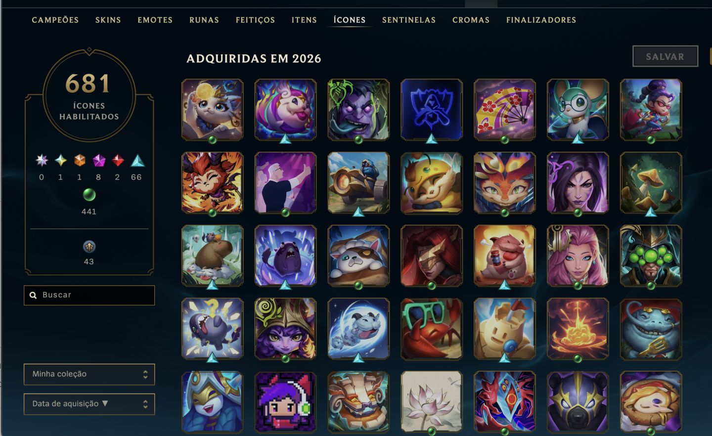 CONTA LOL +615SKINS(JINX FRAGMENTADA) +680 ICONES +229 CROMAS +MT SKIN RARA +TFT