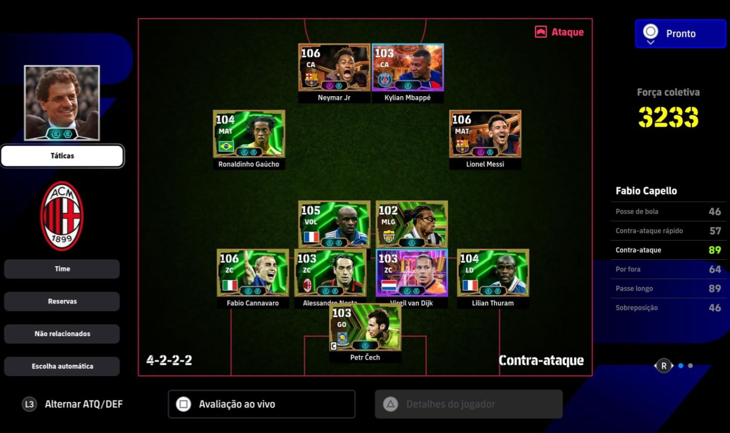 Conta Efootball Full épica PS4/PS5