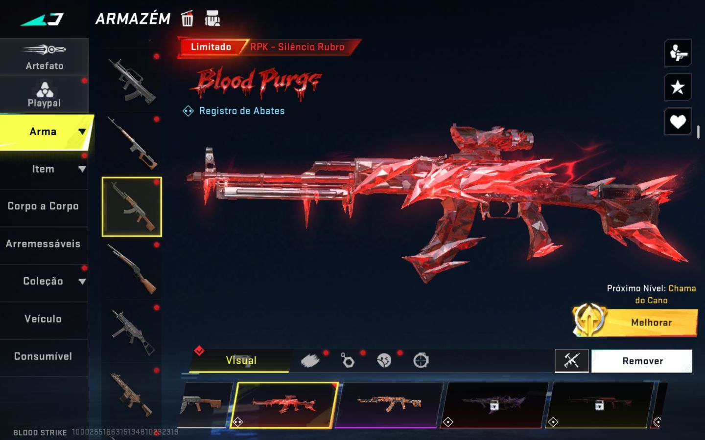 Conta de blood strike/ com skins raras/ pra sair logo