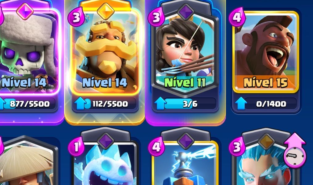 Conta clash royale com várias evolução emotes cartas e tals