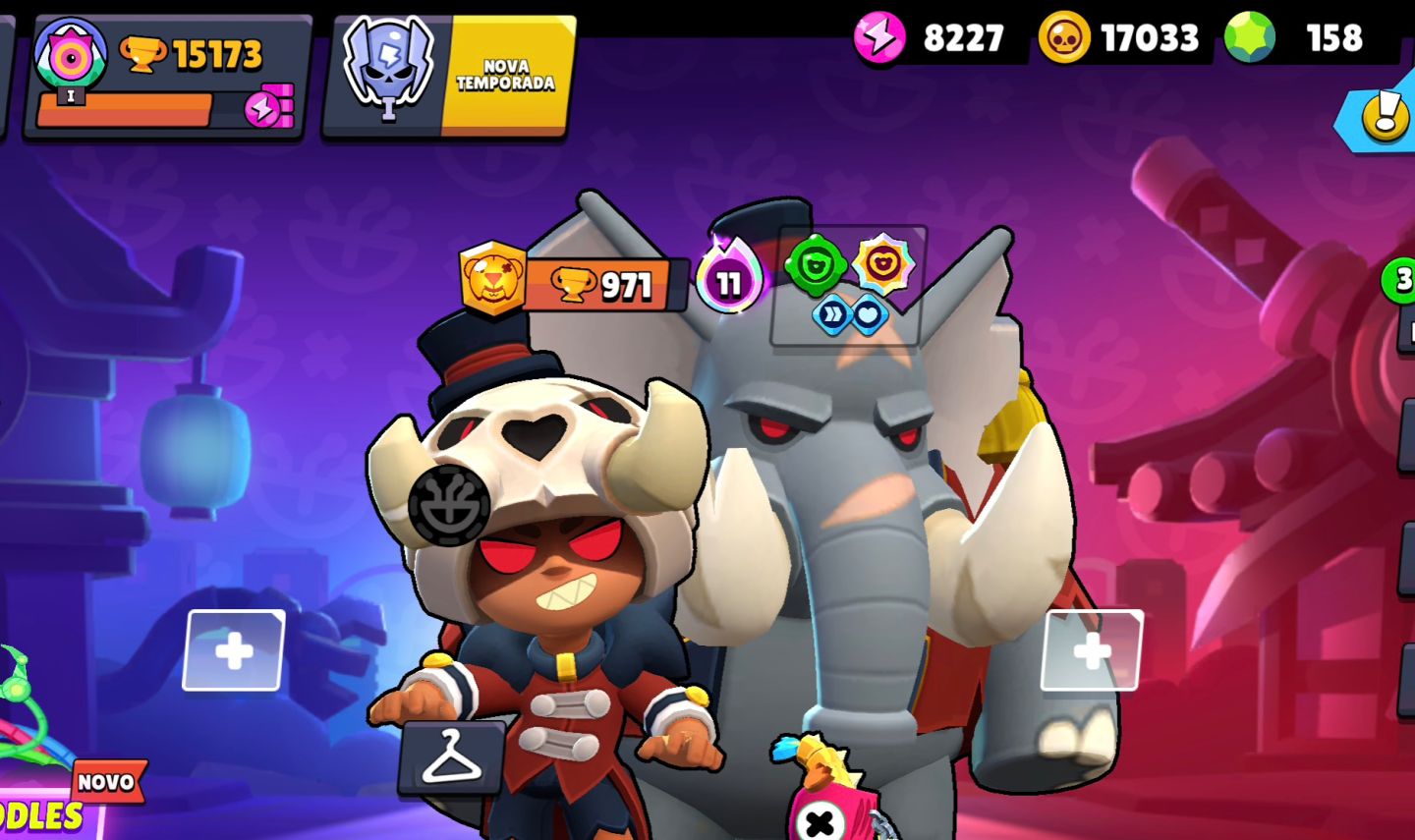 CONTA BRAWL STARS COM PASSE DA TEMPORADA 5 15K 65 SKINS