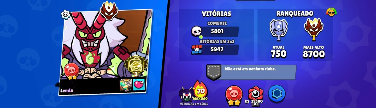 Conta Brawl Stars com todos os Brawlers e Elo mestre já pego