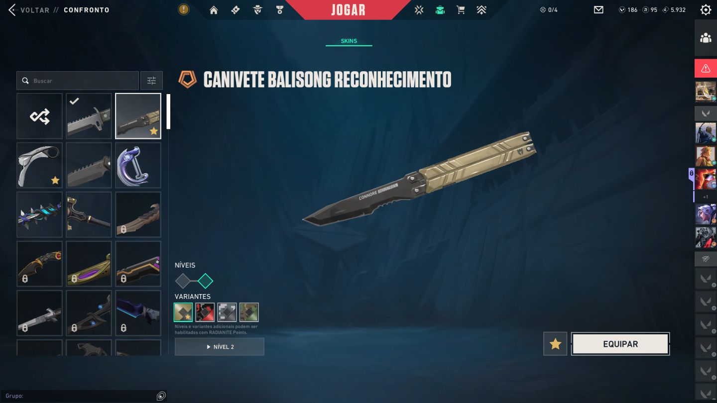 CONTA VALORANT FULL ACESSO COM KARAMBIT, BUTTERFLY E SKINS DE VANDAL,PHANTOM