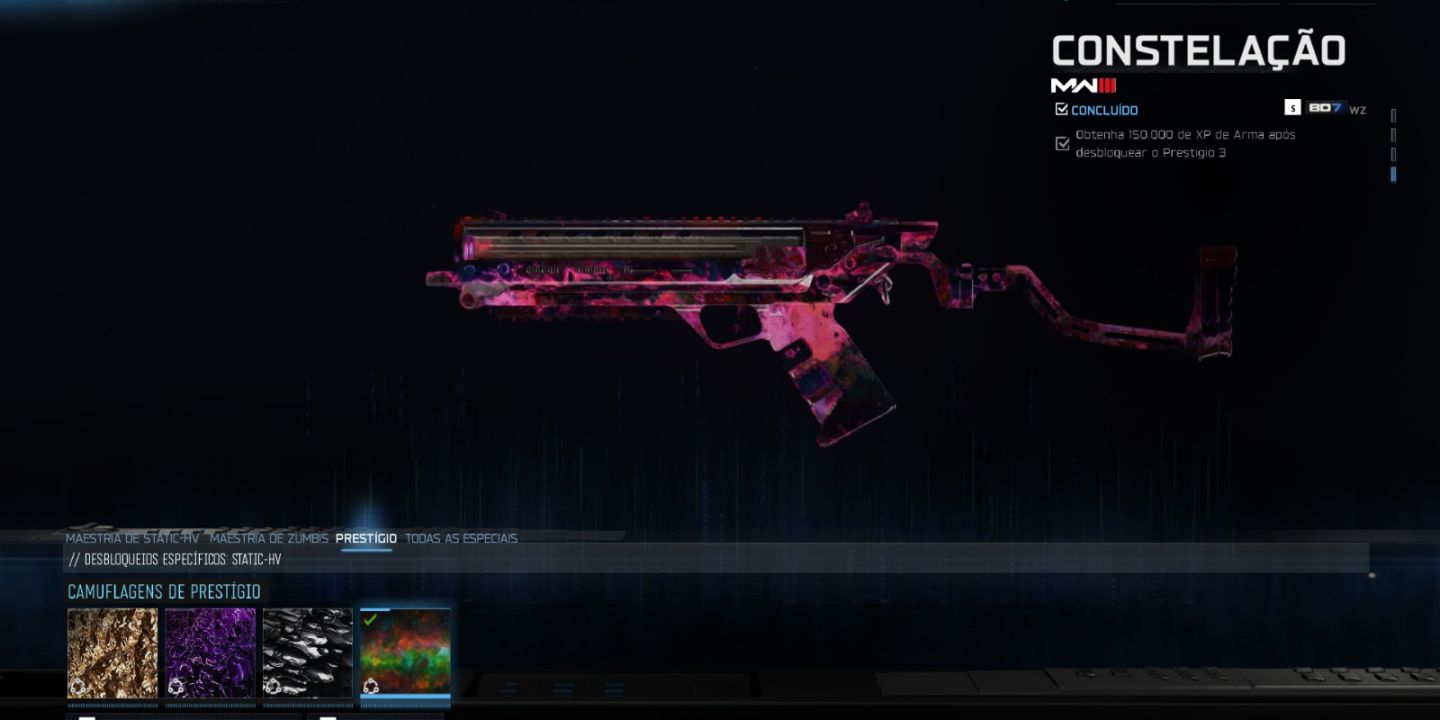 CONTA WARZONE BLACK NOIR+CORVO+MICHAEL MYSERS + MW3 Preço negociavel