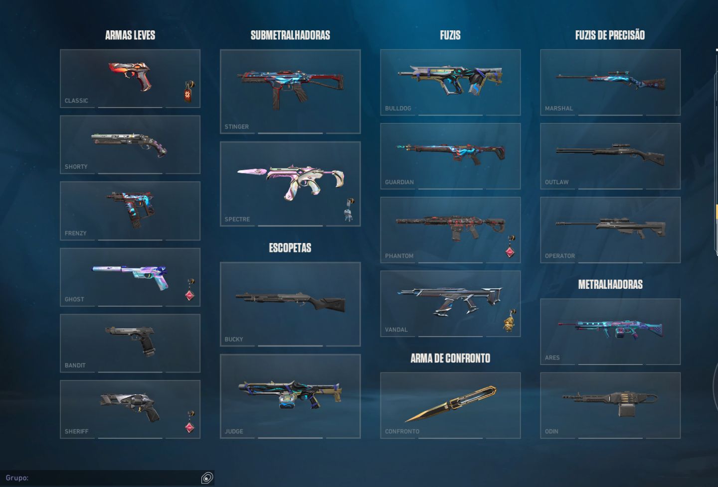 Conta de valorant com 4 skins limitadas