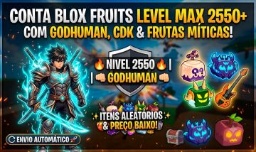 CONTAS BLOX FRUITS LEVEL MAX BARATA VÁRIOS ITENS E FRUTAS