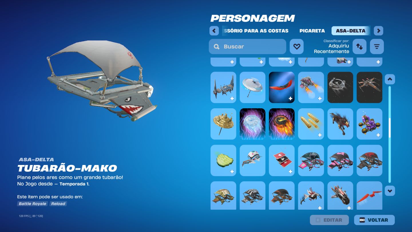 CONTA DE FORTNITE SEASON 2, 3, 4 + TUBARÃO MAKO + STW OG!!!!