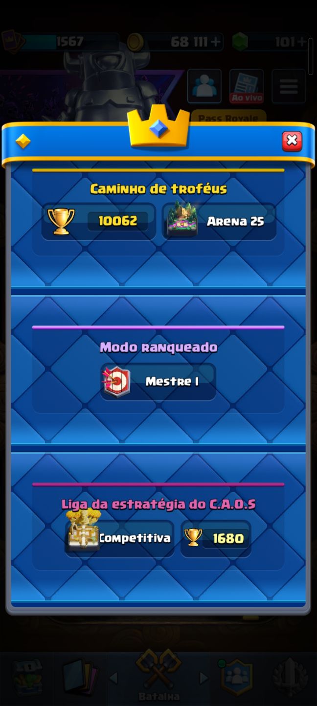Conta clash royale