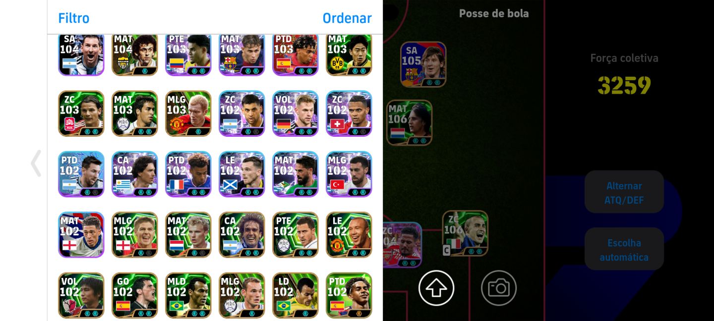 Conta eFootball BRABA do Gullit, Zola e Pelé