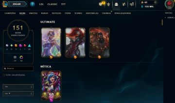 Full Acesso - 151 Skins - 150 Campeões - Level 184 - 135 Mil Essencia Azul