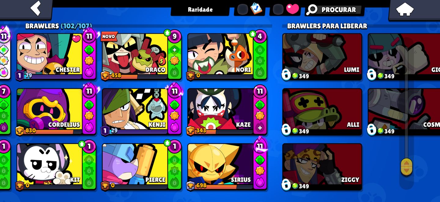 Conta de Brawl Stars 40k de troféus muito boa!! Preço a negociar
