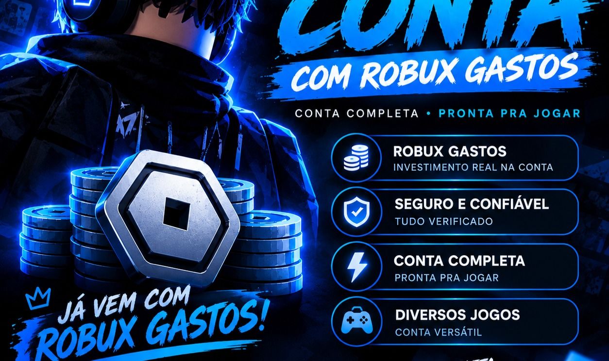 Contas ROBLOX com ROBUX já GASTOS no inventário, prontas para uso.