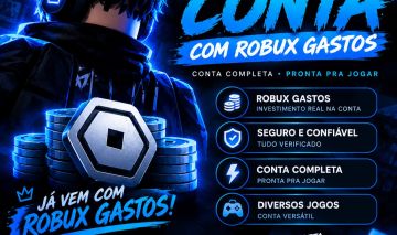Contas ROBLOX com ROBUX já GASTOS no inventário, prontas para uso.