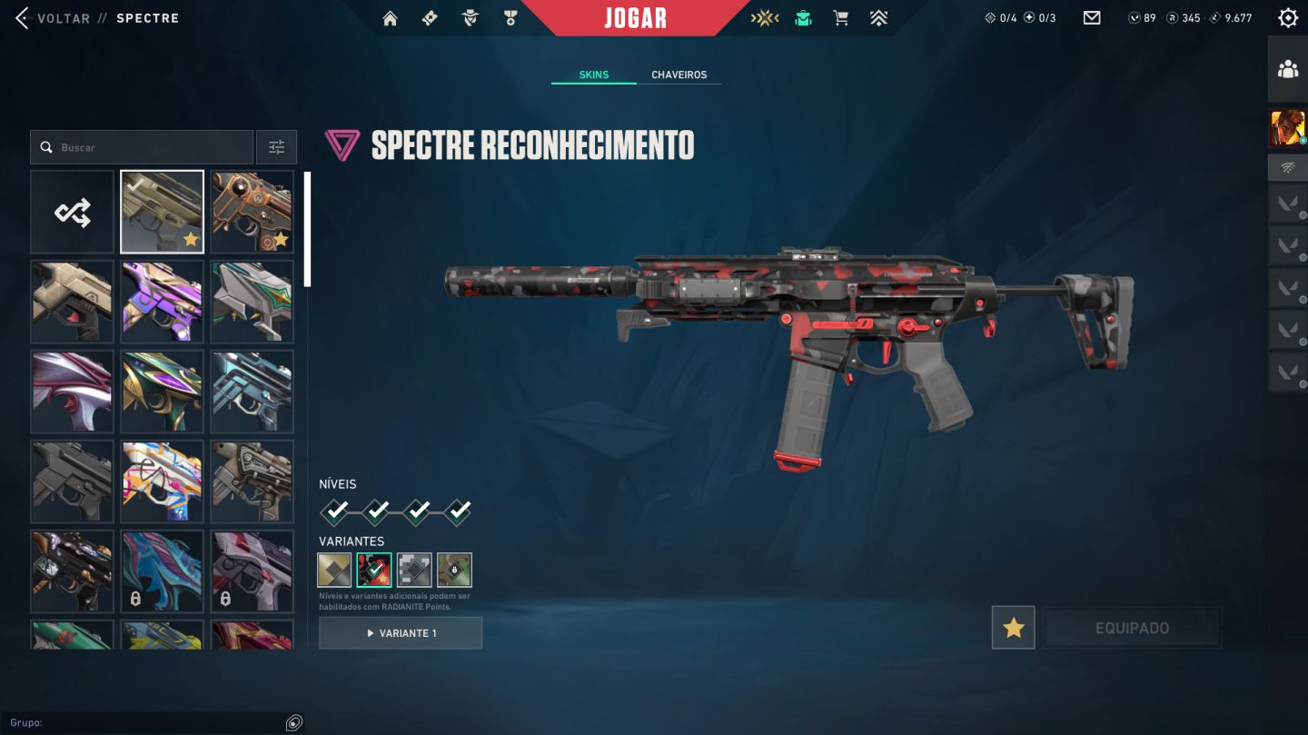 Conta Valorant | 3 Skins do champions +192 SKINS | Dima3 | Lvl338 | 4K investido