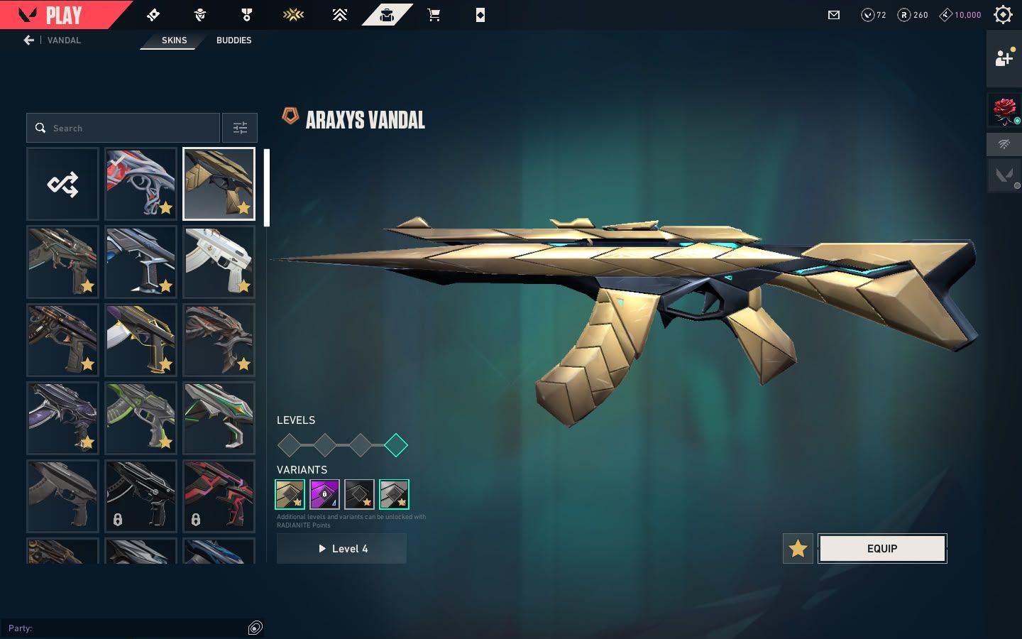 CONTA VALORANT - VANDAL KURONAMI + RGX + ARAXYS, PHANTOM RECON E MAIS