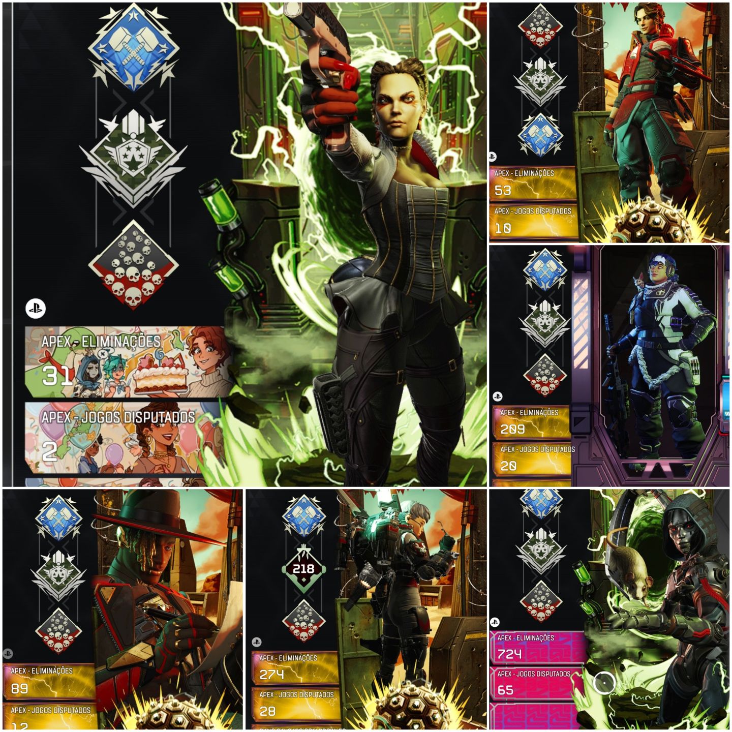 Conta Apex Legends Smurf PSN: 27 Bombs/4K DMG e Série 5 wins