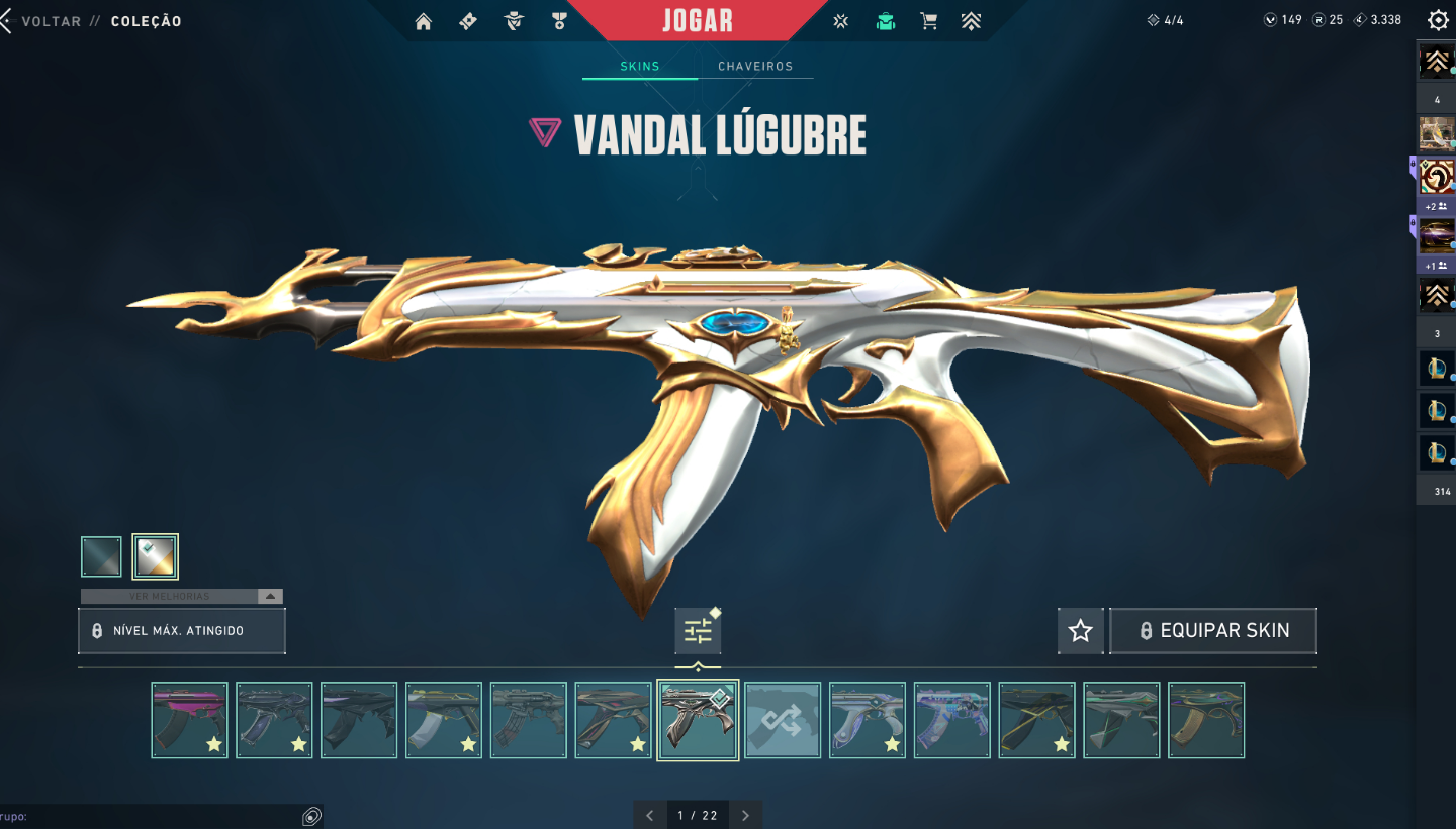 Conta Valorant Skins Kuronami, champion 2023 , singularidade, saqueador etc...