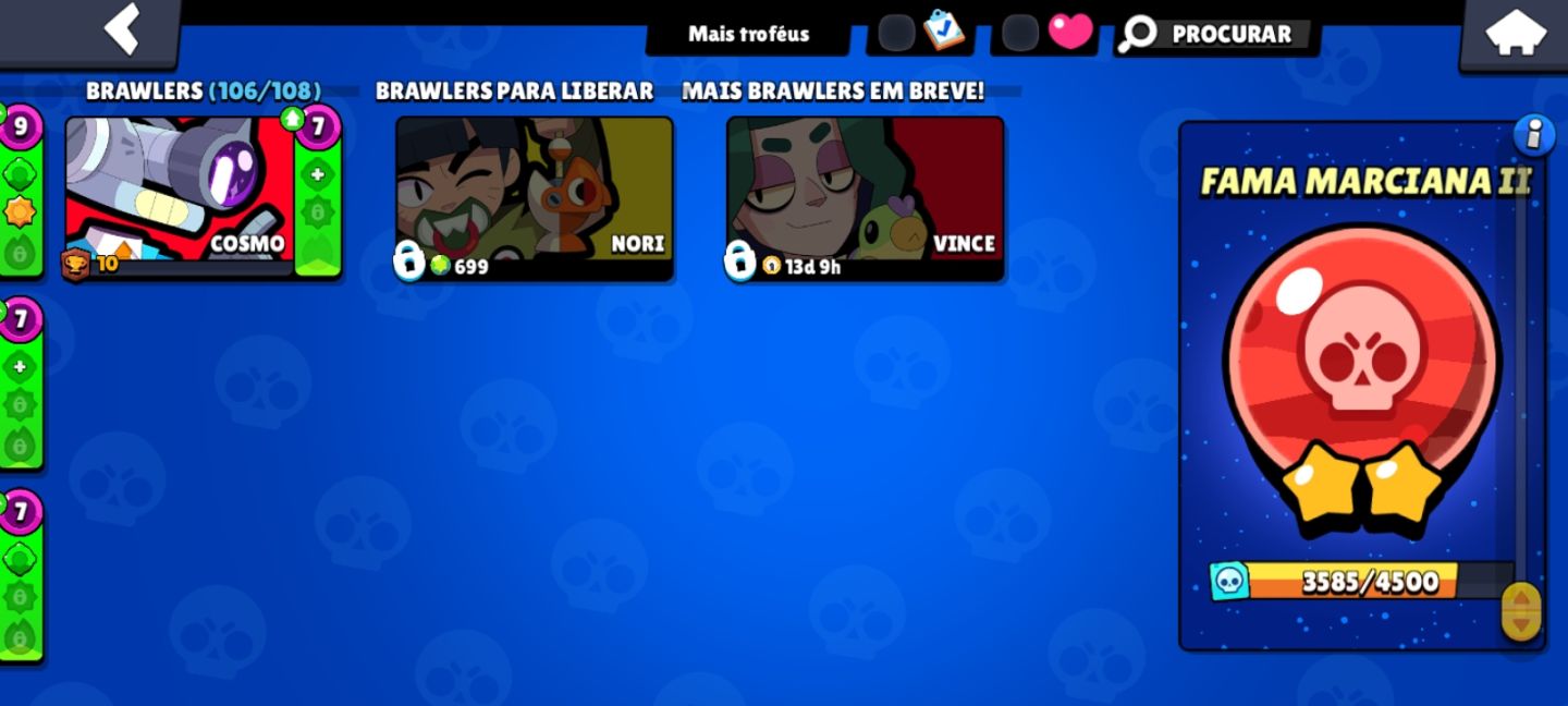 CONTA BRAWL STARS | 63K TROFÉUS | 106 BRAWLERS | CRIAÇÃO: 2021