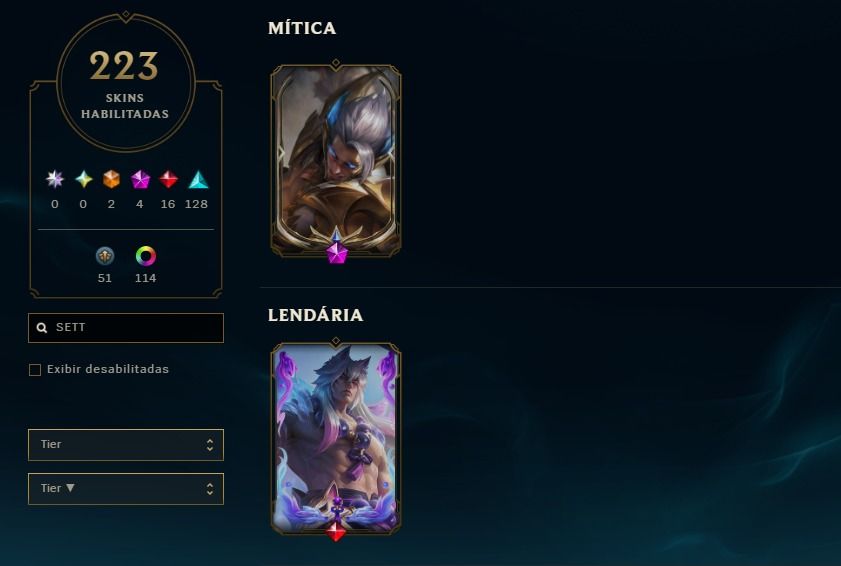 CONTA MAIN SETT - LEVEL 673 - 223 SKINS - CONTA DESDE DE 2017 - FREE ACESSO