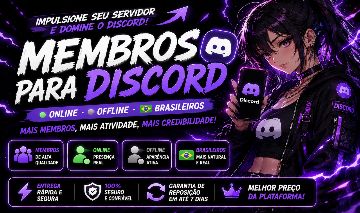 [MENOR PREÇO!!!] DISCORD - MEMBROS ONLINE E OFFLINE
