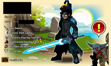 Conta AQW com HM, 10 donated, itens e badges raros