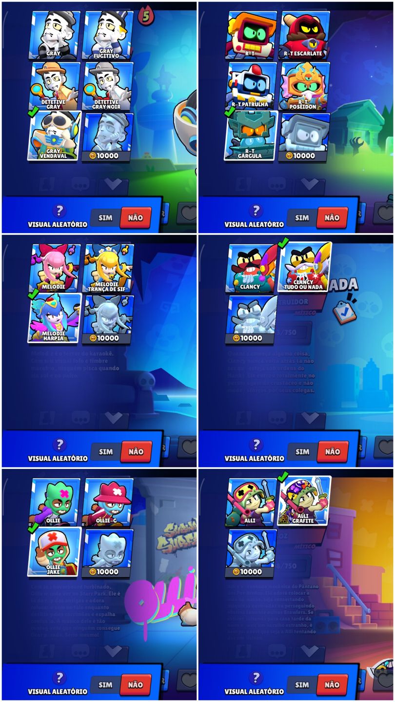 Conta de brawl stars 80 mil troféus, skins raras+ conta antiga barata