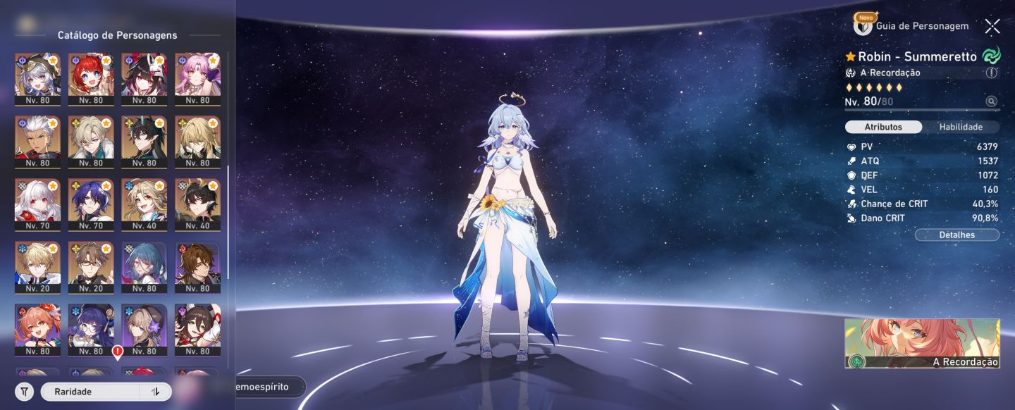 CONTA HONKAI STAR RAIL 20+ 5 ESTRELAS