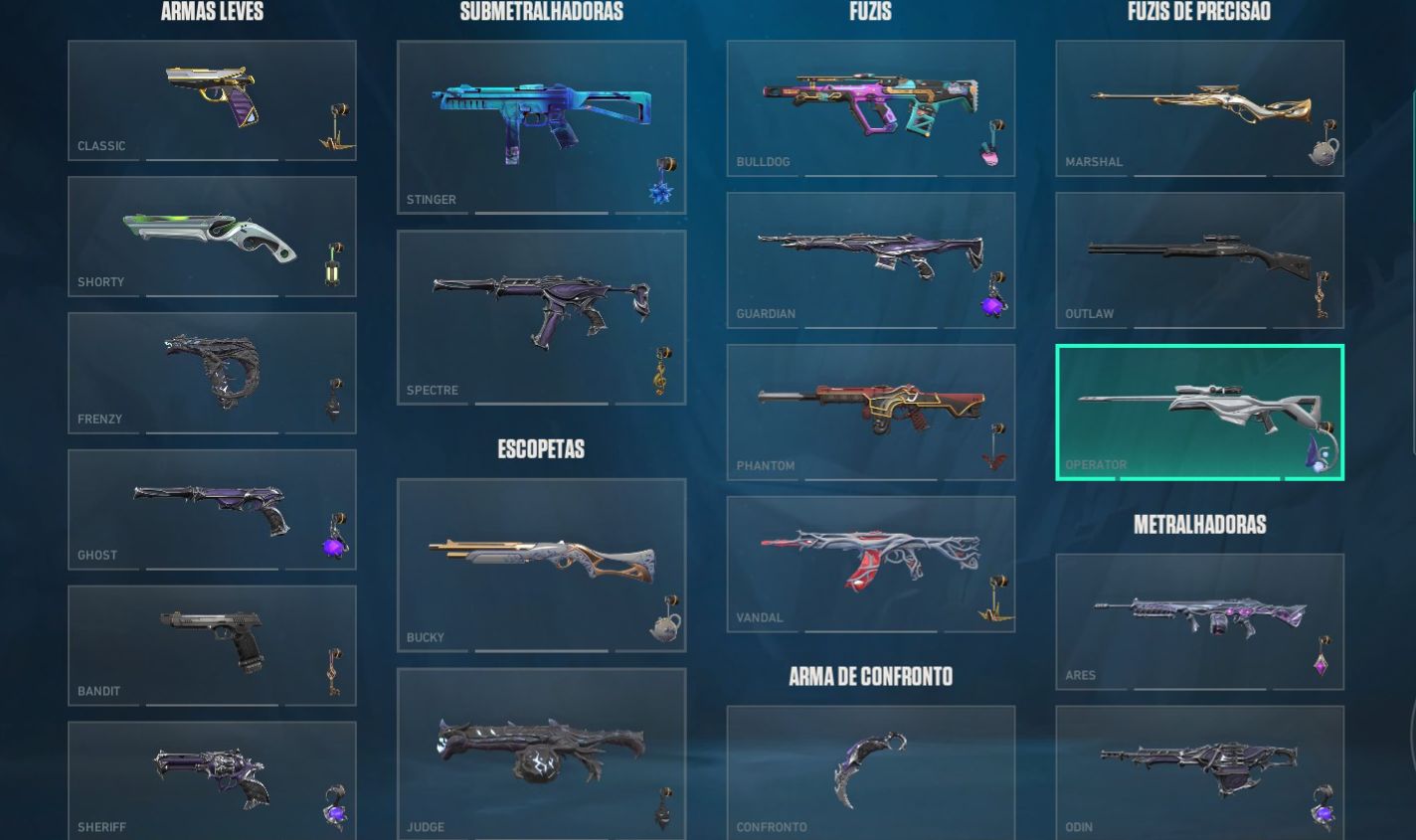 Conta valorant full acesso com muita skin