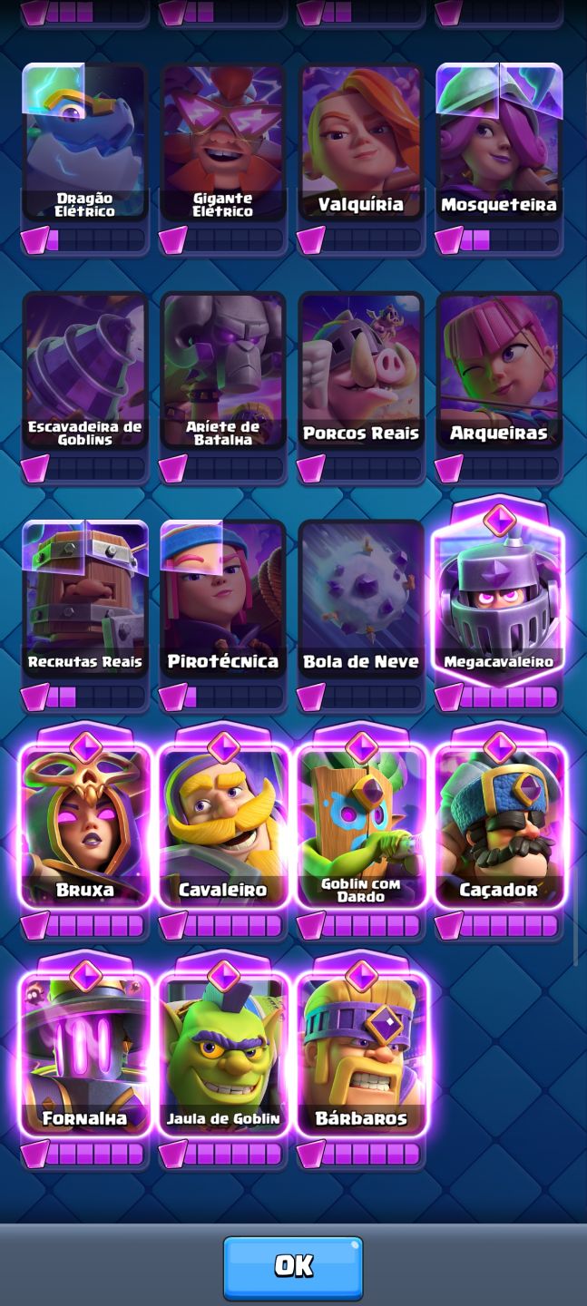 Conta com Passe antigo e muito top,acompanha uma de Clash com mais de 10k troféu