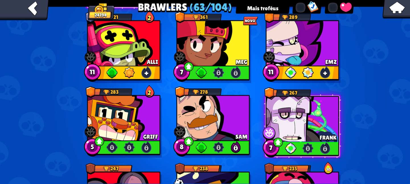 Conta brawl conta nova