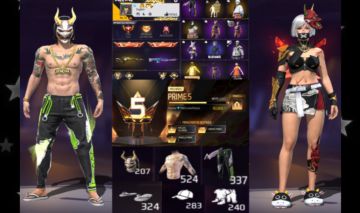 CONTA DE FREE FIRE LEVEL 73 MASCULINA E FEMININA GEMADA VETERANA COM ANGELICAL