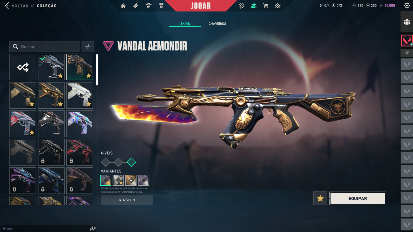 Conta Valorant +15 SKINS FA 40% OFF ( 1300 R$ GASTOS)