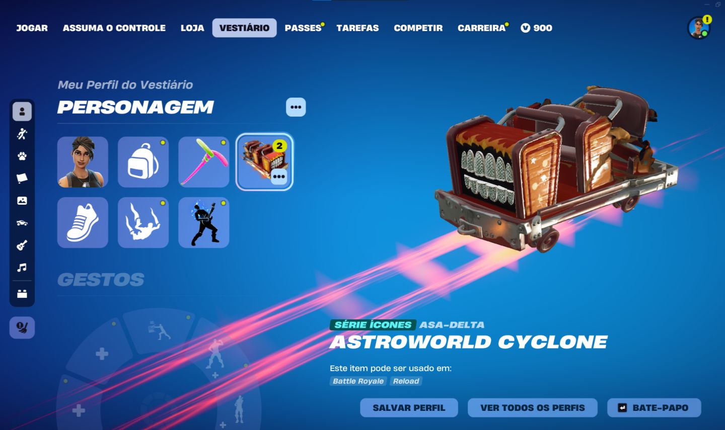Conta fortnite 203 skin salve o mundo fundador e glow