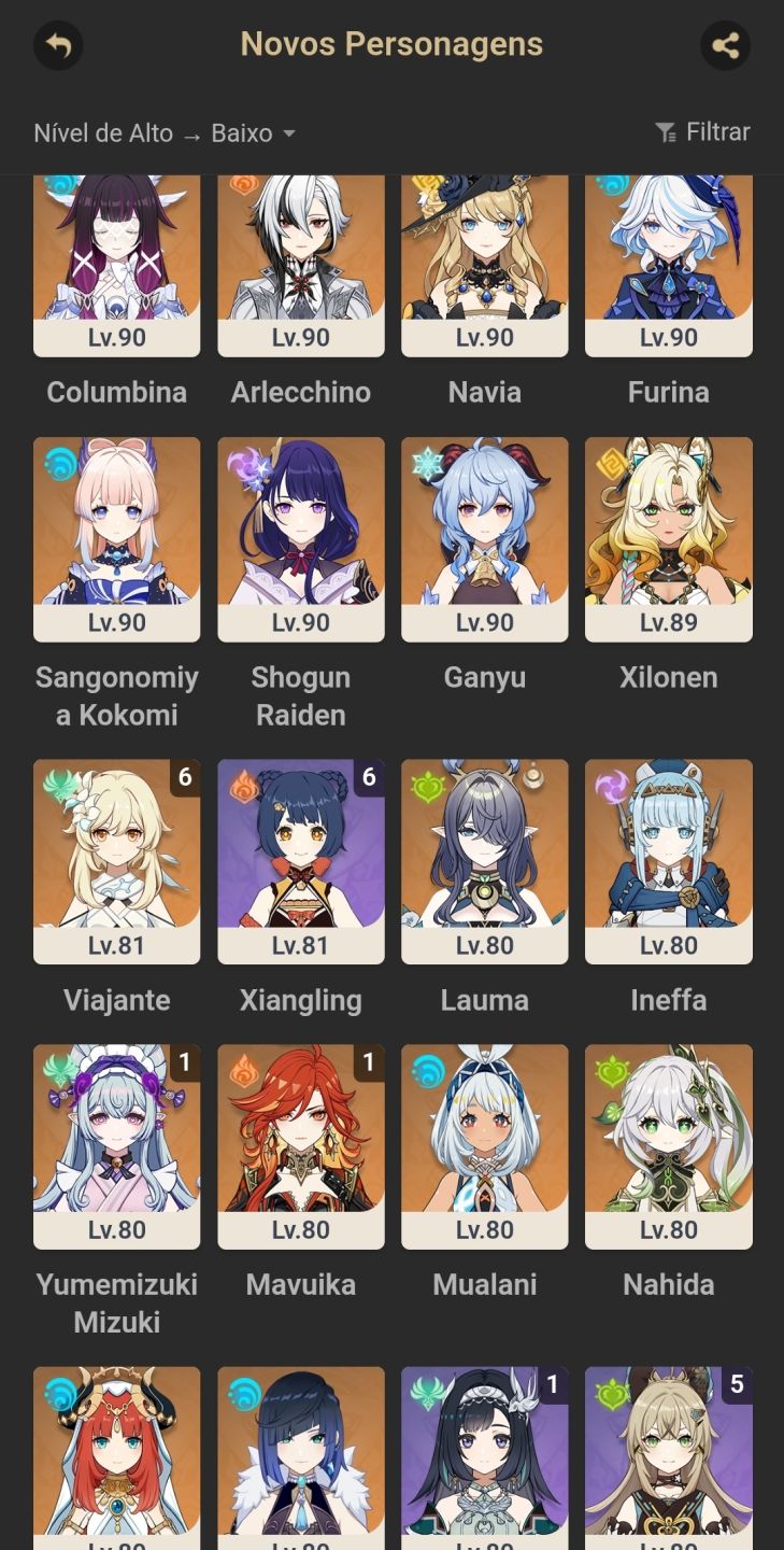 Venda de conta genshin