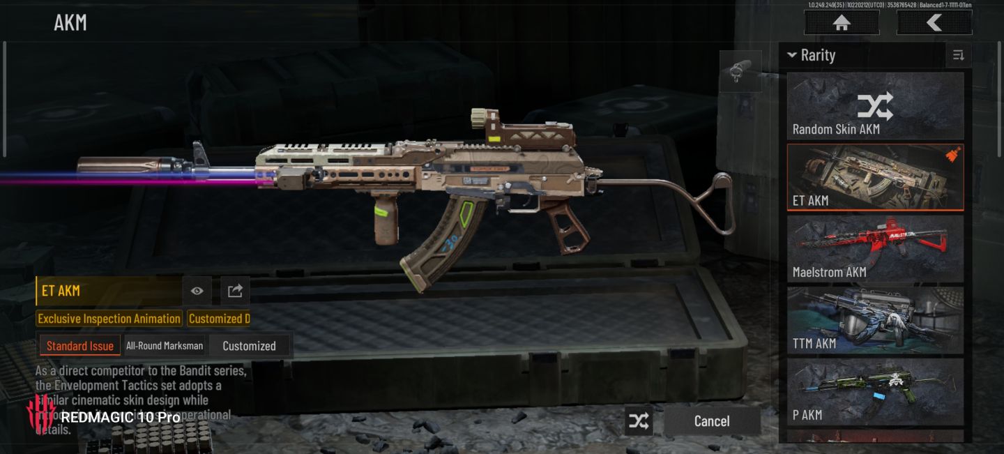 CONTA ARENA BREAKOUT MOBILE COM SKINS DE PERSONAGEM, ARMAS, T7 ETC