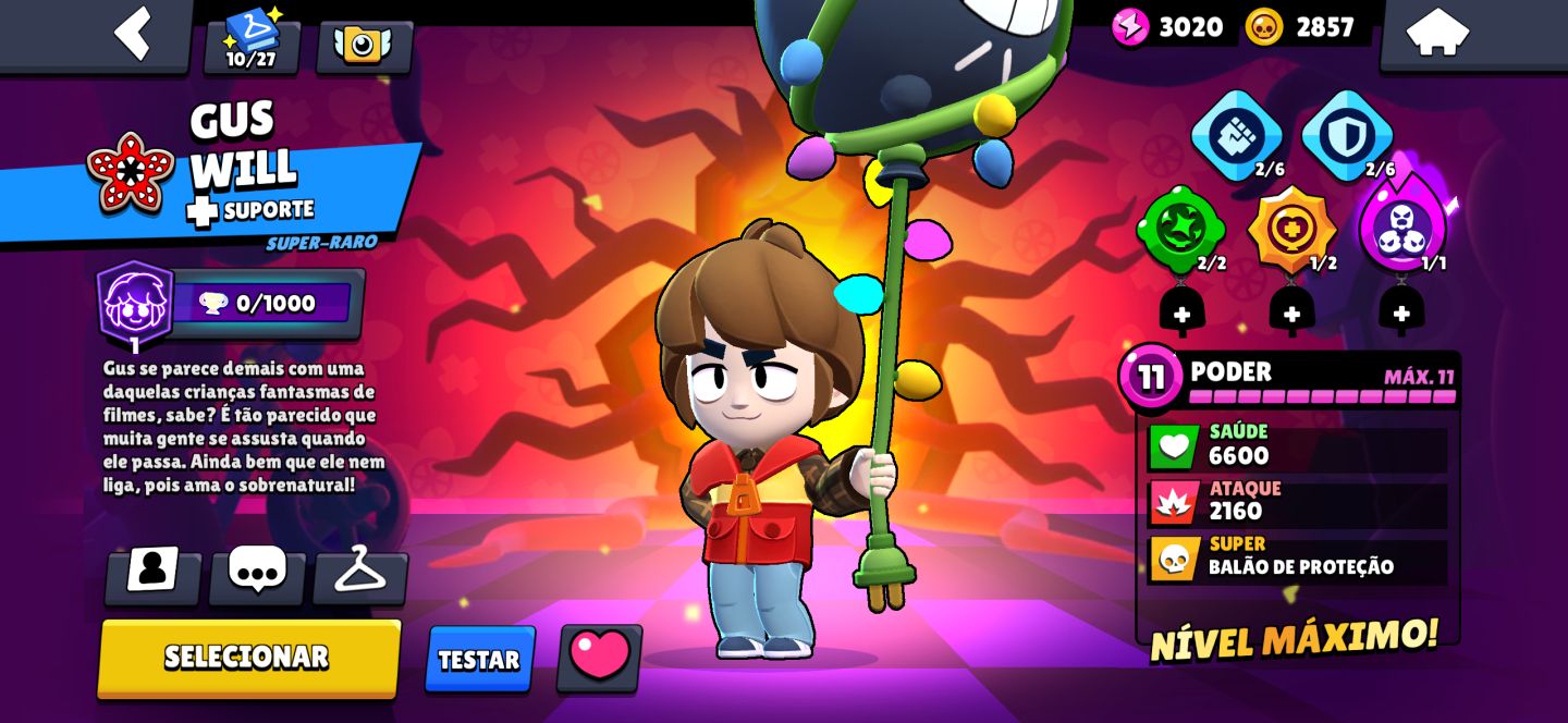 Conta BRAWL COM SKINS DE STRANGER THINGS | GEMAS NEGATIVAS