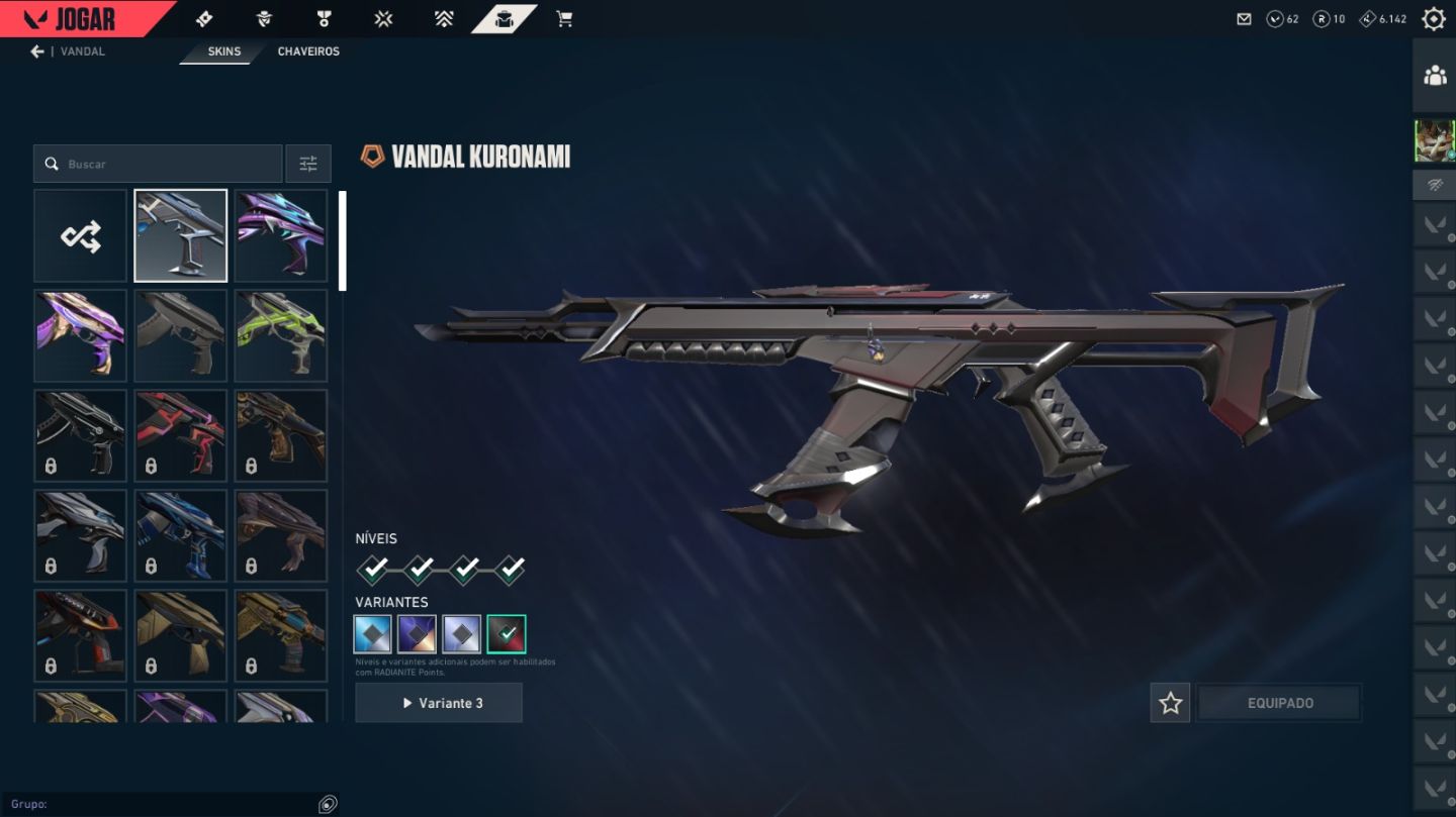 CONTA VALORANT LV 100 + VANDAL KURONAMI