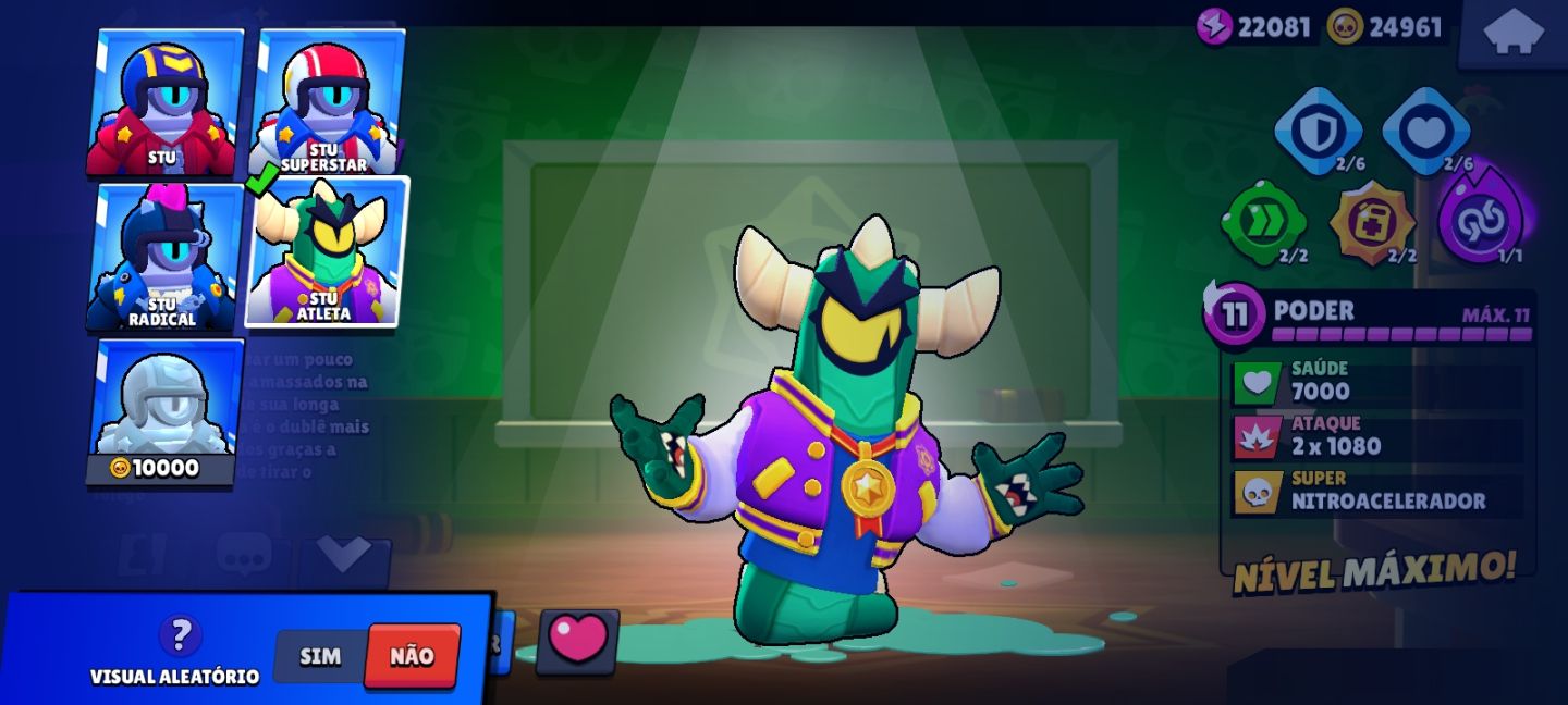 Conta brawl stars e clash royale com muitos personagens