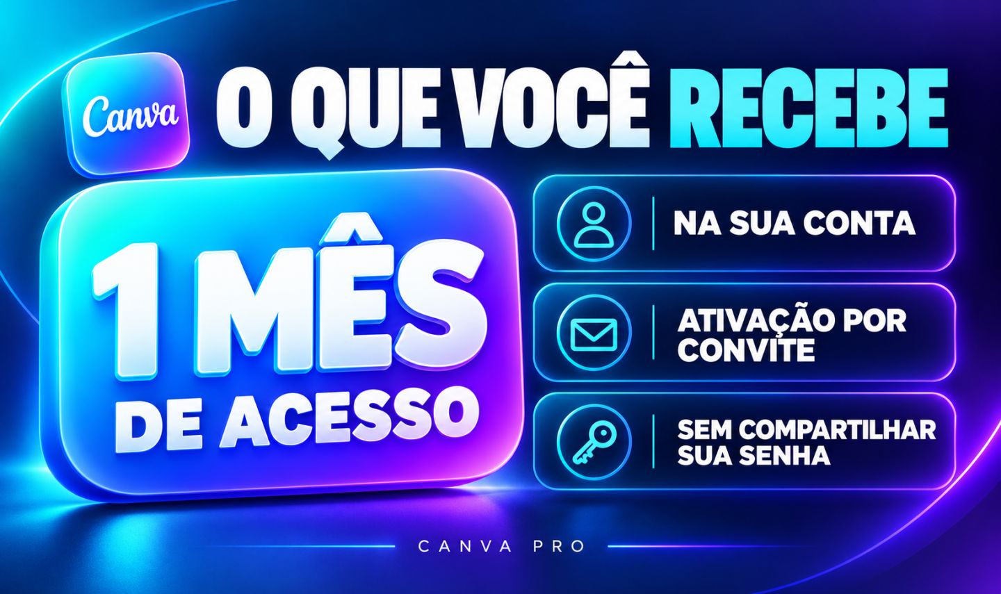 [PROMOÇÃO] Canva Pro 30 Dias | Convite na Sua Própria Conta