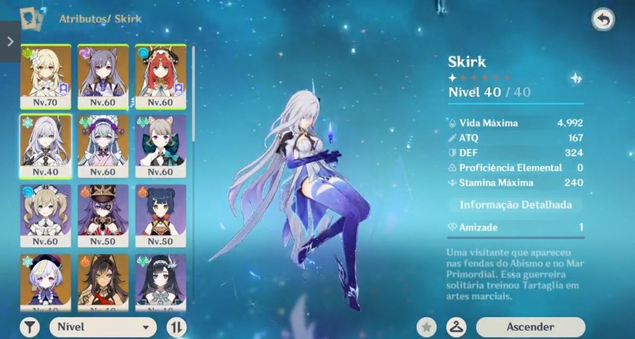 Conta Genshin impact + HSR com Skirk, Nilou, Keqing E1, Yumemizuki e Evanescia!!