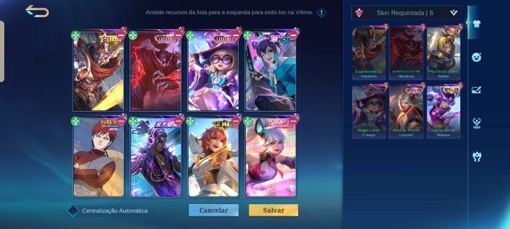 Mobile Legends | 289 Skins | Kof + Collector + Transformers + Sanrio | Raridade