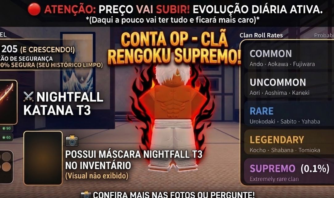 CONTA OP PROJECT SLAYERS | Rengoku Supremo + Nightfall T3